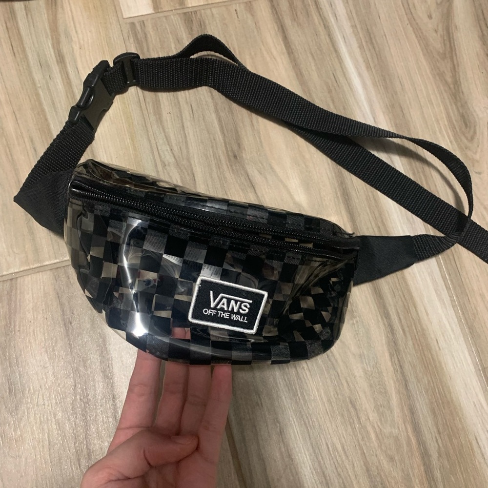Vans Black & Clear Checkered Adjustable Fanny Pack
